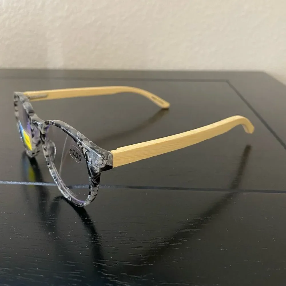 💼Round Tortoiseshell Clear and Black  Glasses, Readers with Blue Light Blocking